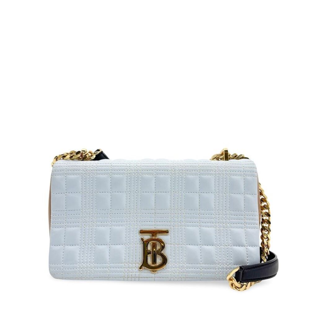 Burberry Small Quilted Leather Lola Bag Sky Blue